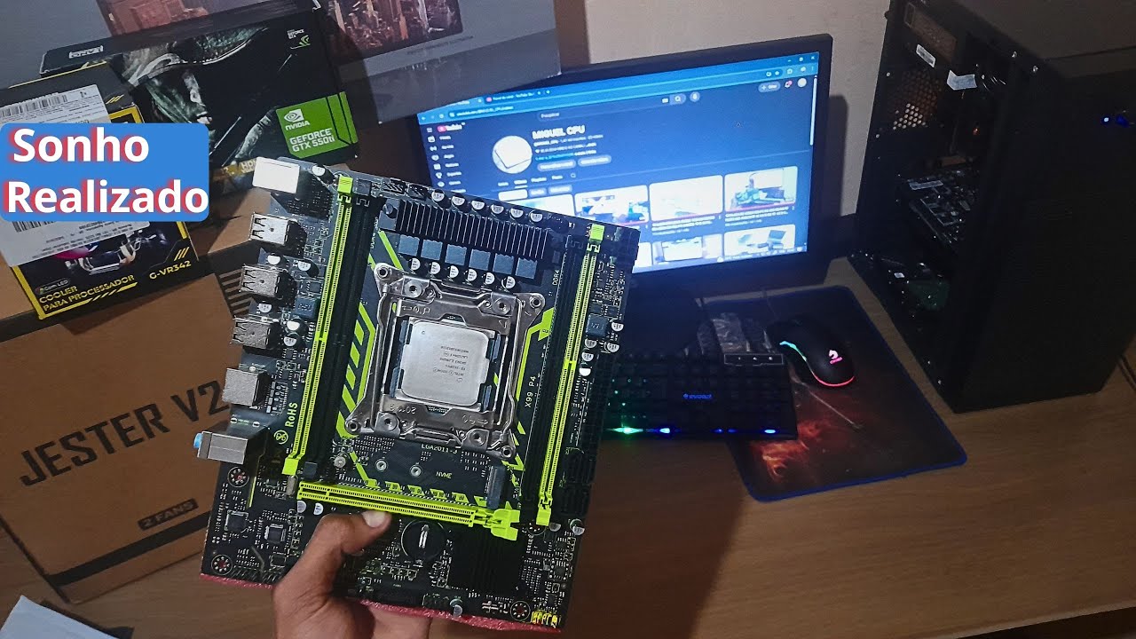 💜MONTANDO MEU KIT XEON X99 EM 2026 💜Xeon E5 2650 V4 X99 💜TESTE EM JOGOS 💜