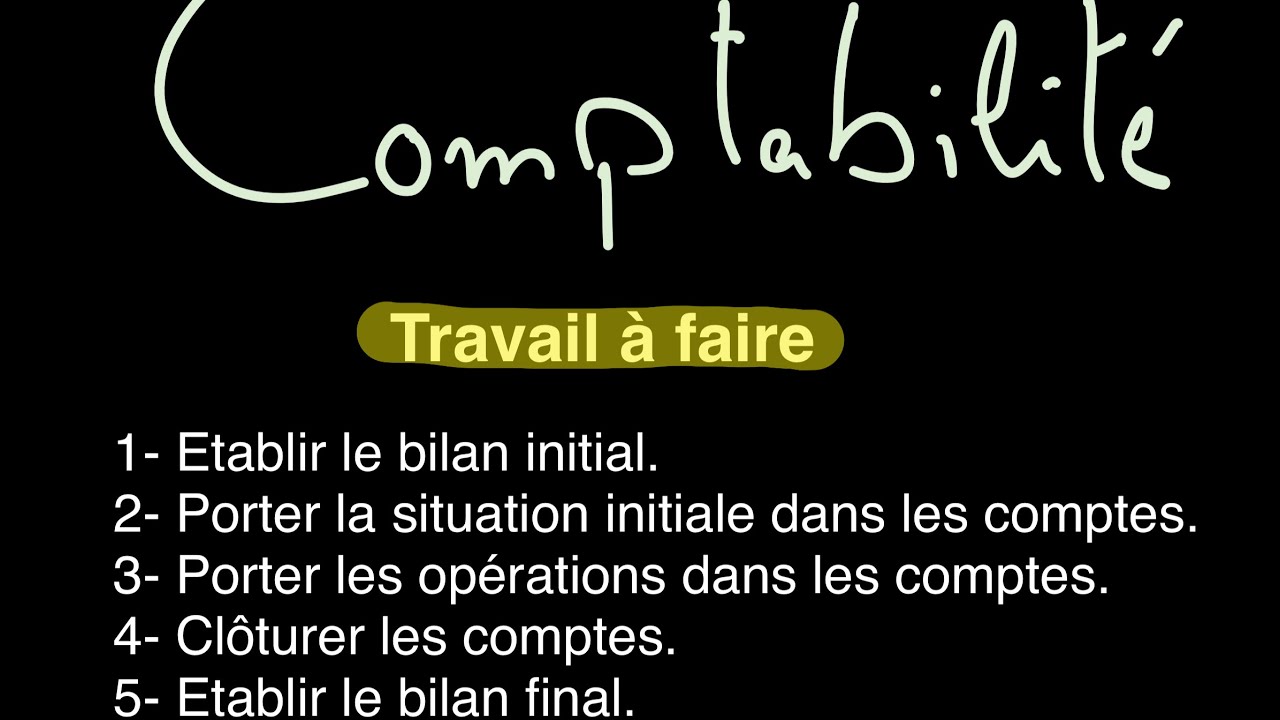 ✅ Exercice d&rsquo;application en comptabilit&eacute; g&eacute;n&eacute;rale - Les notions de base &agrave; maitriser