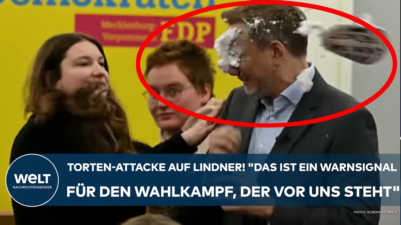 GREIFSWALD: Tortenattacke auf Lindner! 