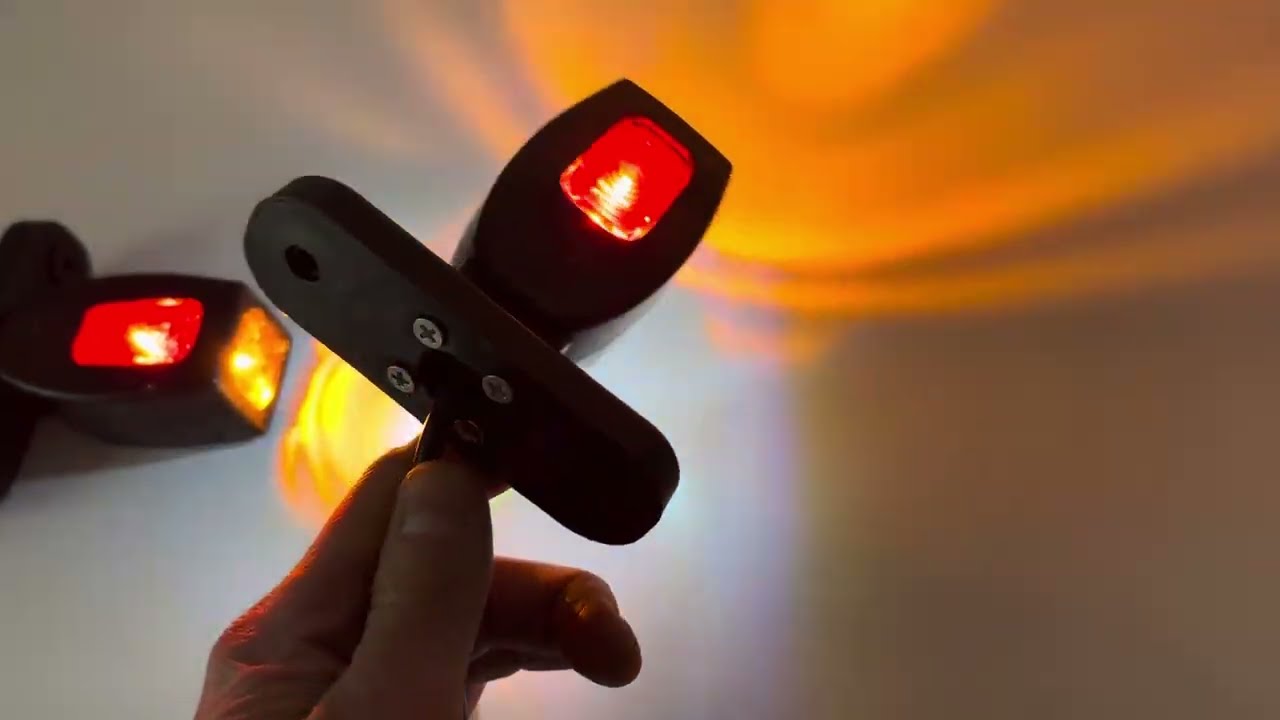 Lampy obrysowe led obrysowki gumowe rogowe MAŁE 3 kolory KMR 12v 24v