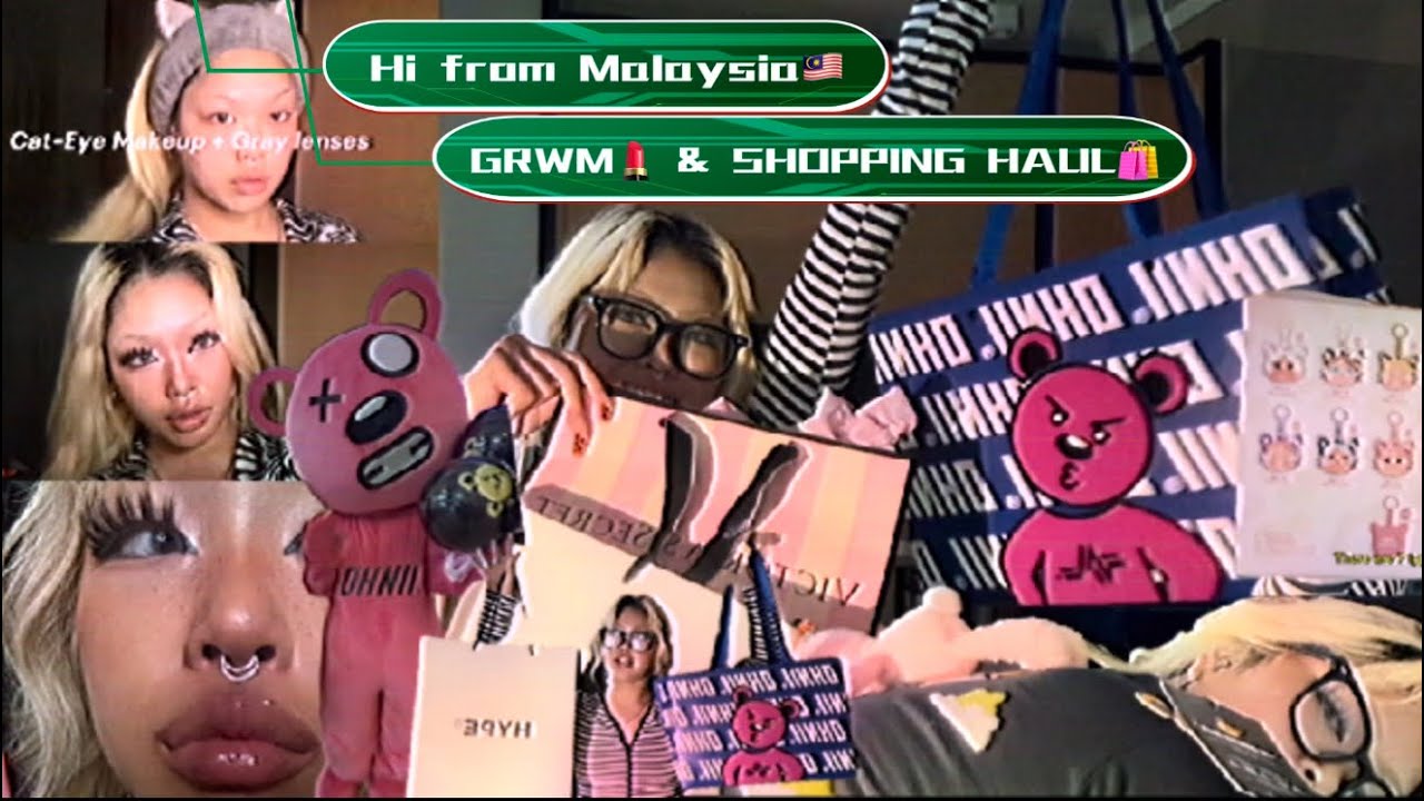 【Hi from Malaysia~🇲🇾👋🏽】CAT-EYE MAKEUP🐈‍⬛🌙/ SHOPPING HAUL🛍️Trying On Everything I Bought in Malaysia!