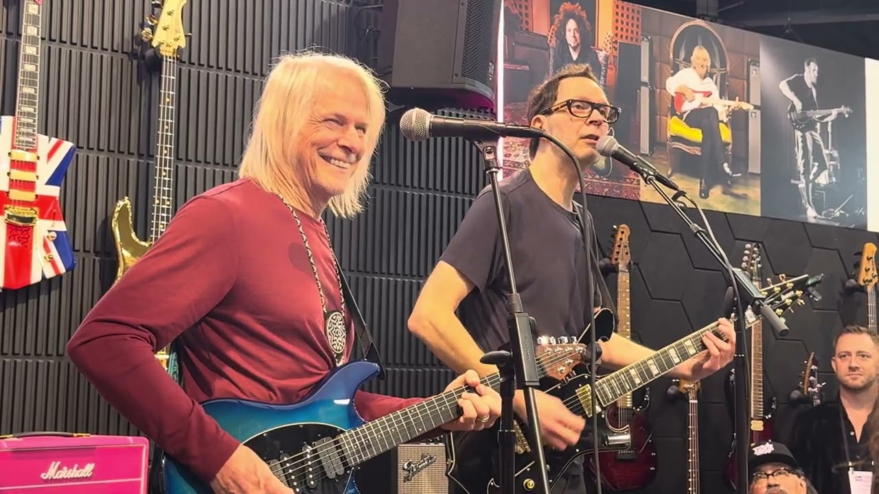 Steve Morse & Paul Gilbert | Ernie Ball Music Man Booth | NAMM 2026