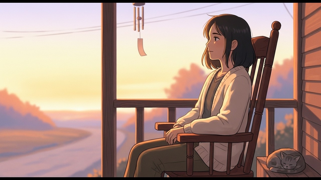 Still Waiting on the Porch 🌅 | Ghibli-Style ASMR Slow Living