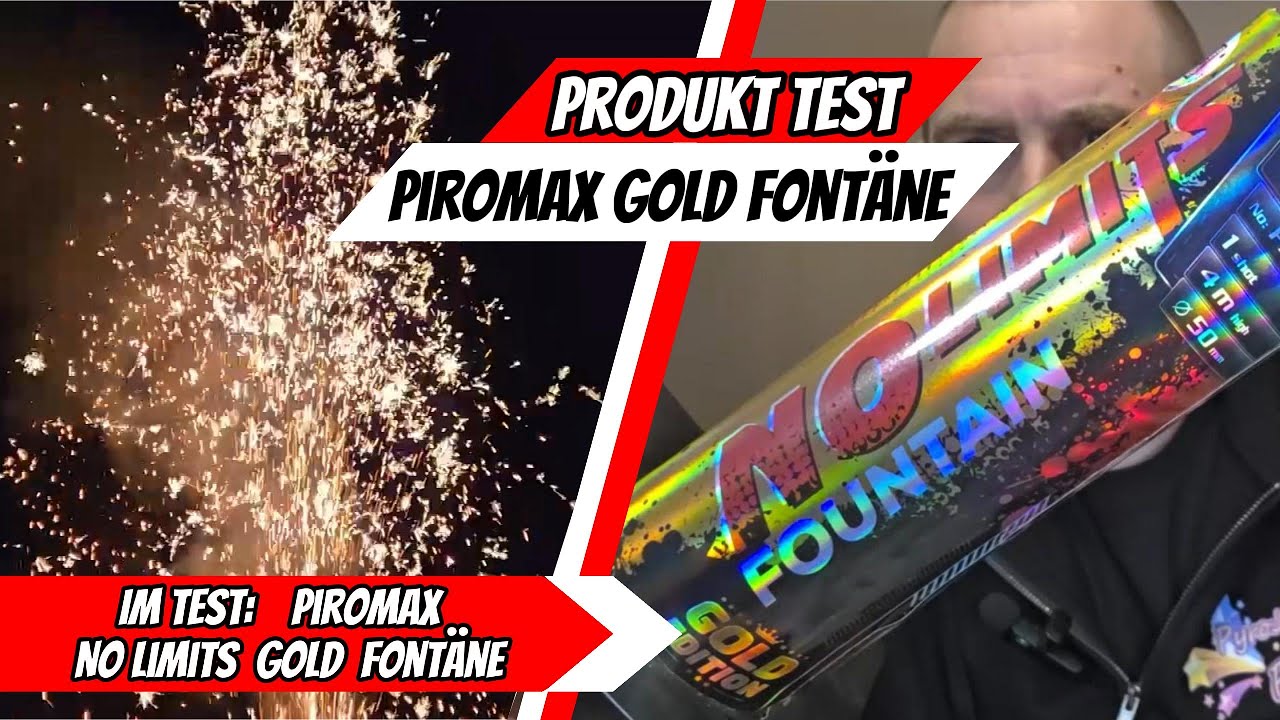 PYRO Test /// Piromax /// No Limits Gold Fontäne