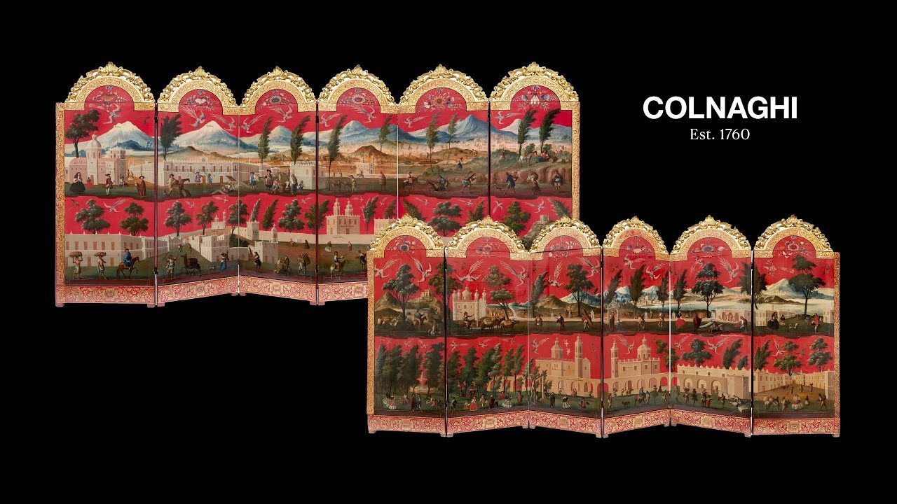 Biombo with Views of Mexico City, 18th century