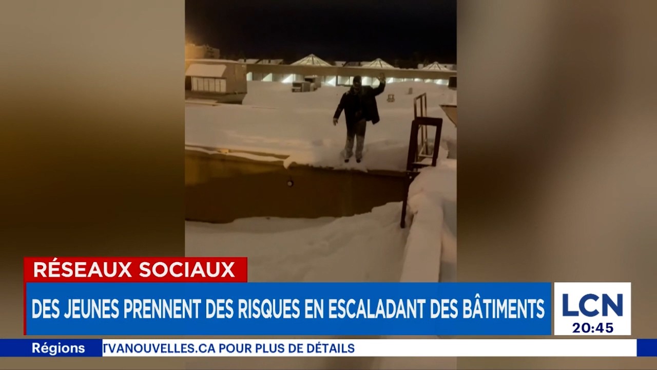 Des jeunes escaladent des bâtiments: prêts à tout pour des clics