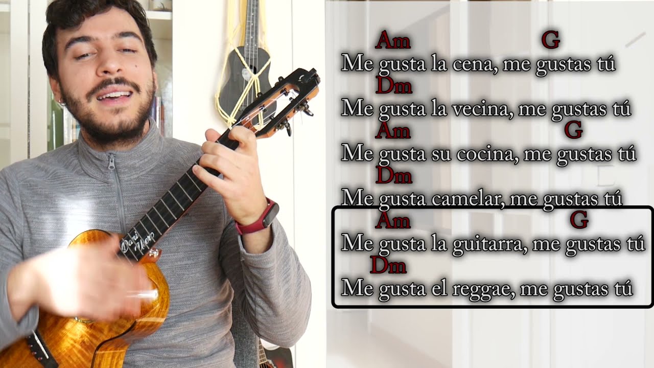 ❤️ Como tocar ME GUSTAS TU de Manu Chao con el Ukelele ❤️ Tutorial de Canción Fácil para Ukelele ❤️