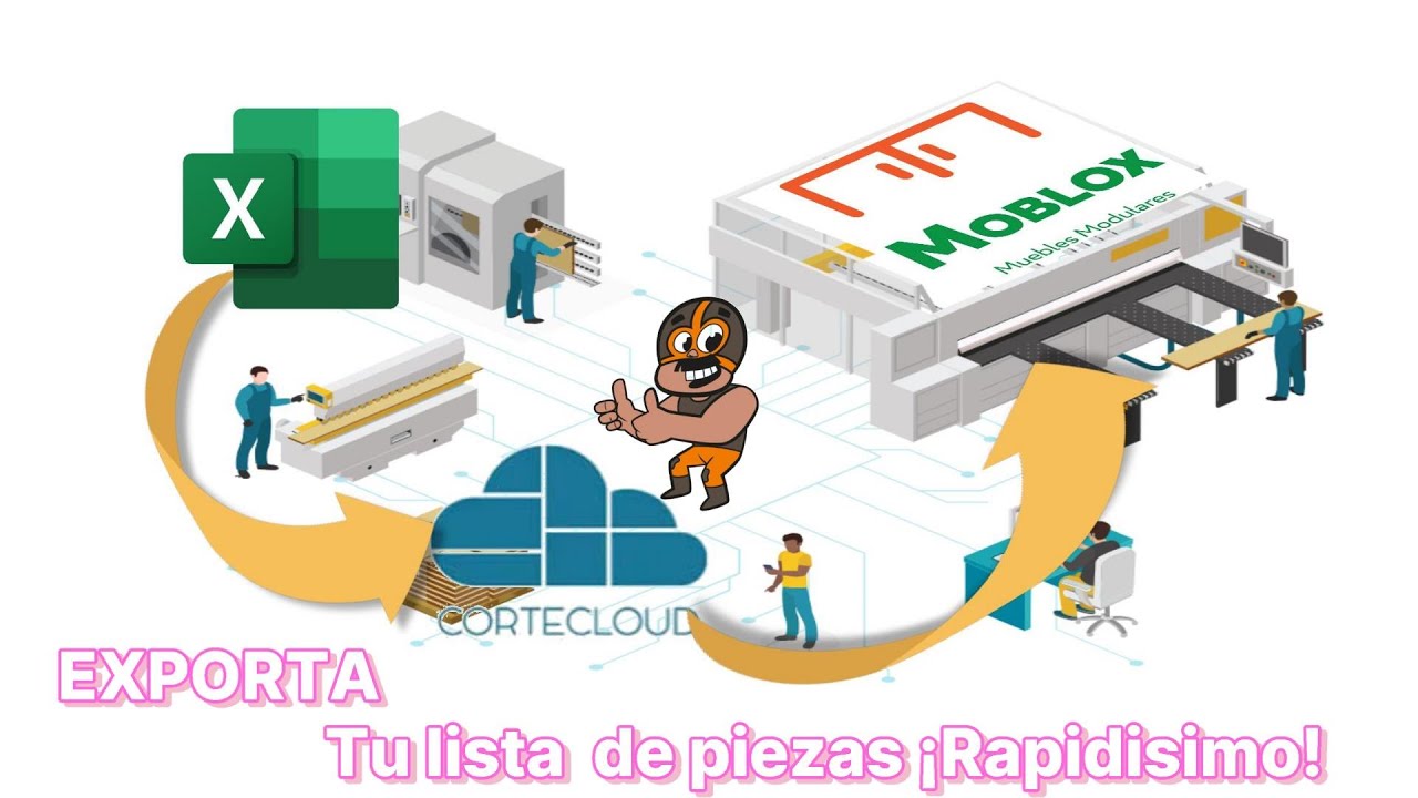 Exporta tu lista de piezas de Excel a Corte Cloud en segundos