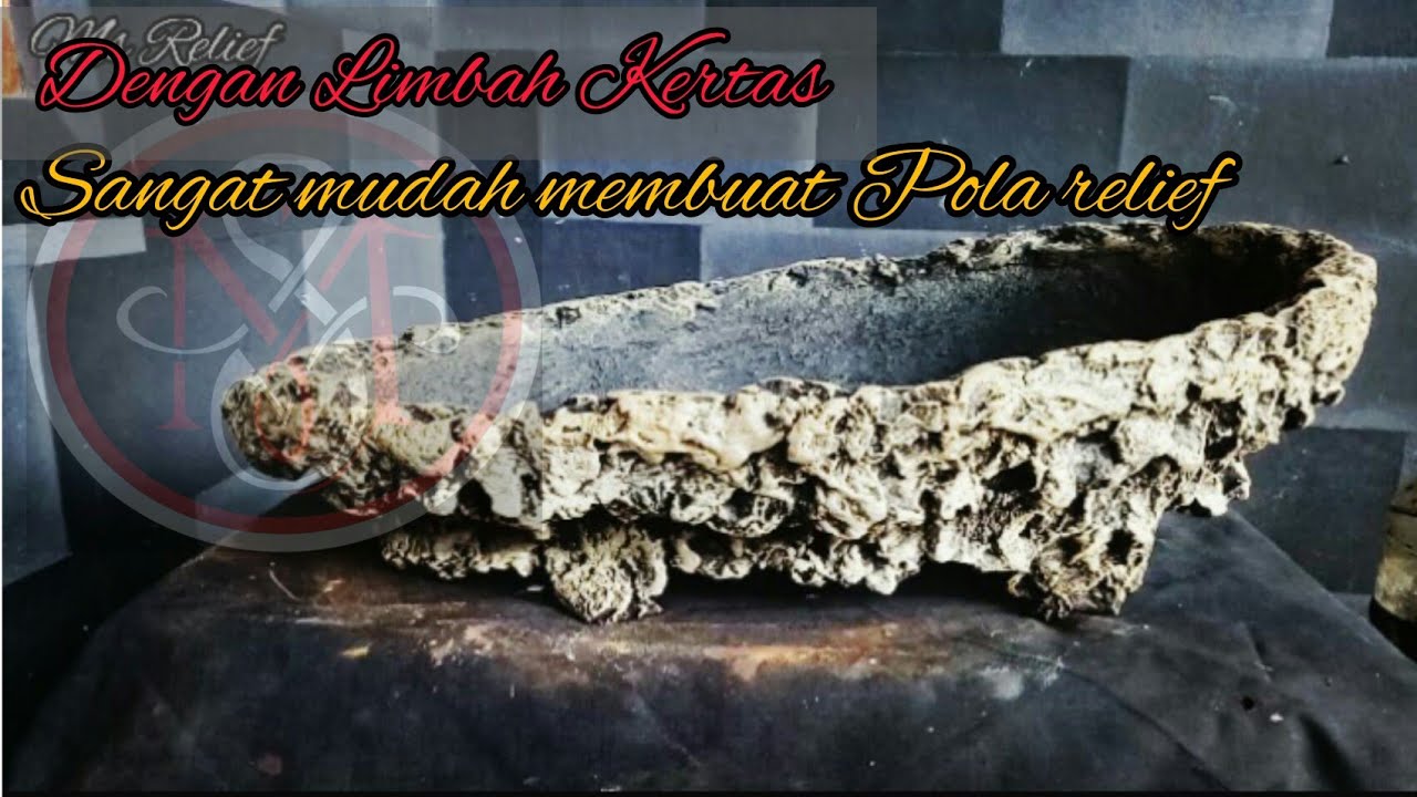 how to make relief pot from waste paper // CARA MEMBUAT POT RELIEF DARI LIMBAH KERTAS #DIY #msrelief