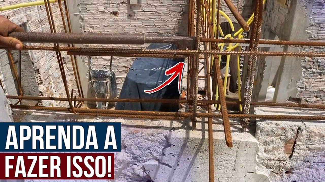 COMO FAZER ANCORAGEM DA FERRAGEM DA VIGA SOBRE PAREDE!!