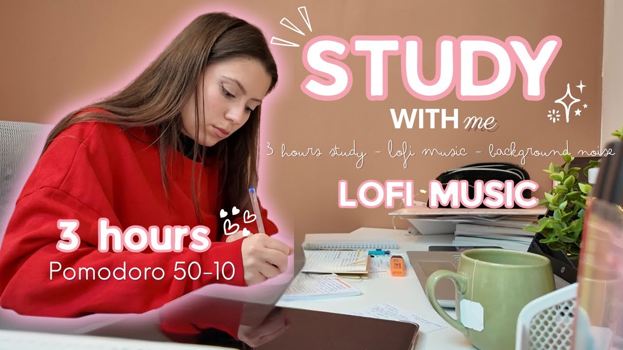 Study With Me | 3 Hours Pomodoro 50/10 | Lofi music | Deep Work 