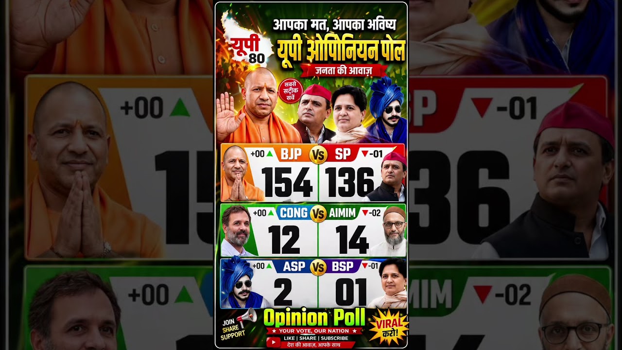UP Assembly Election 2027 Opinion Poll: Which Party Is Winning How Many Seats? | latest Viral Survey
