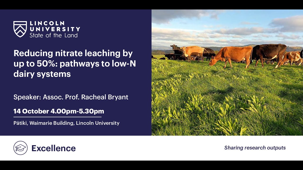 Reducing nitrate leaching by up to 50% pathways to low N dairy systems