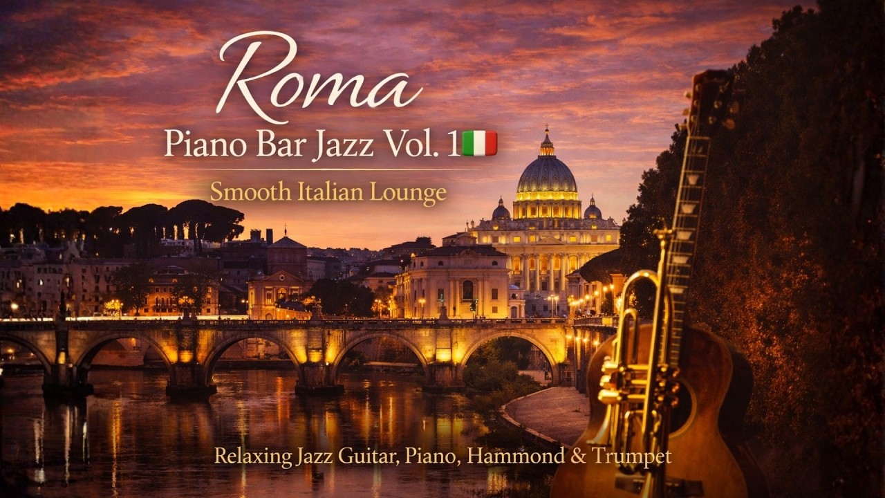 Roma Piano Bar Jazz Vol.1 🇮🇹 Smooth Italian Lounge | Relaxing Jazz Guitar, Piano, Hammond & Trumpet