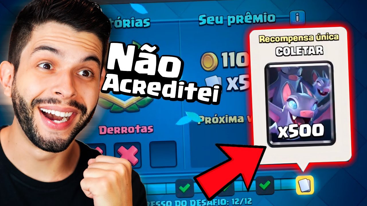 GANHEI O DESAFIO DOS MORCEGOS NA PRIMEIRA TENTATIVA! CLASH ROYALE