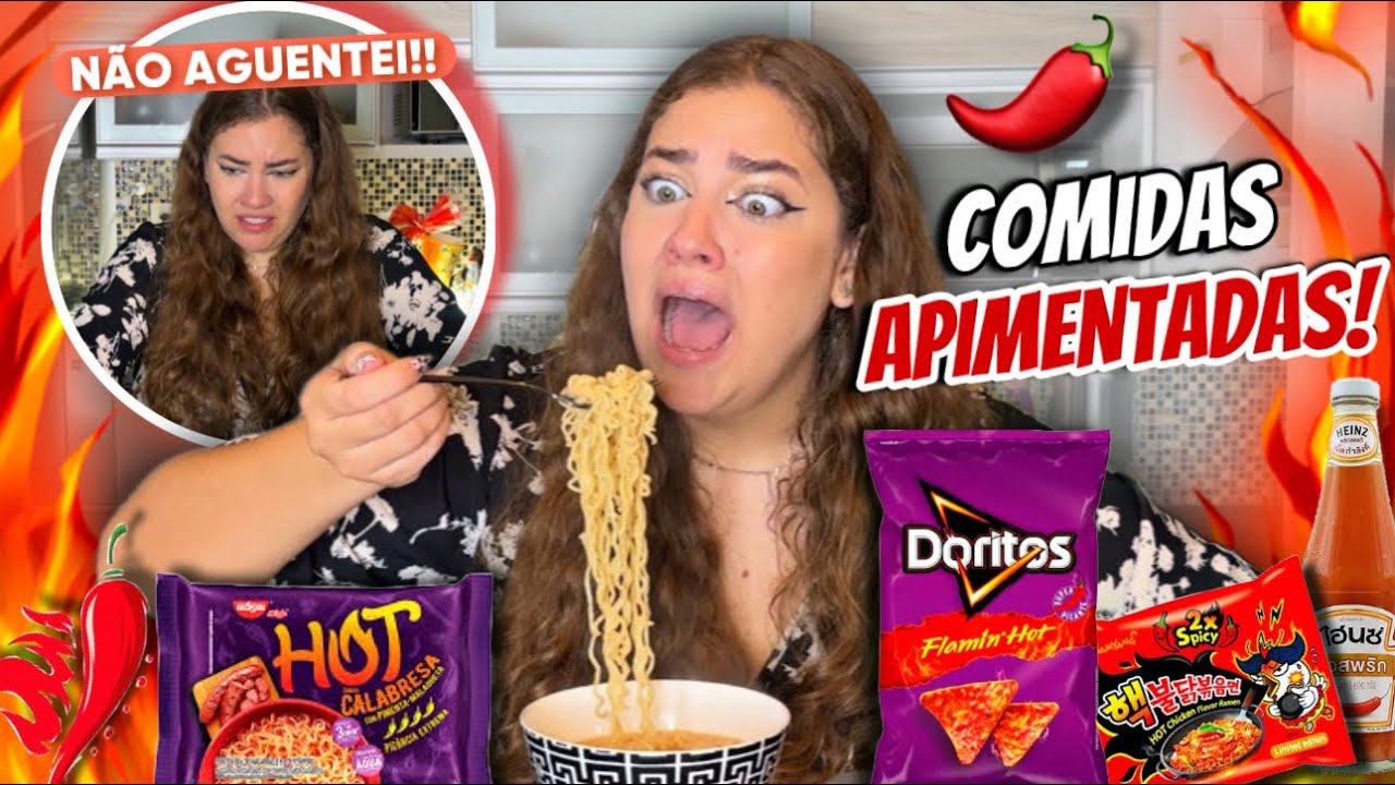 PROVEI COMIDAS APIMENTADAS PELA PRIMEIRA VEZ e ME ARREPENDI!!