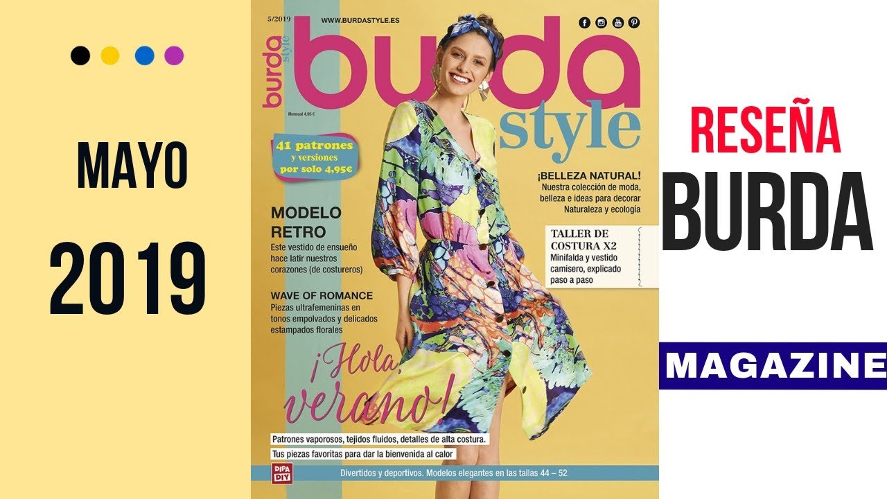 Reseña revista BURDA Style MAYO 2019 con Dibujos Técnicos