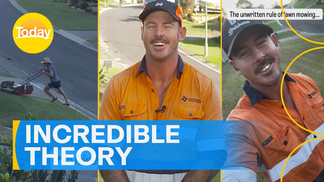 Queensland man's incredible lawn-mowing theory | Today Show Australia