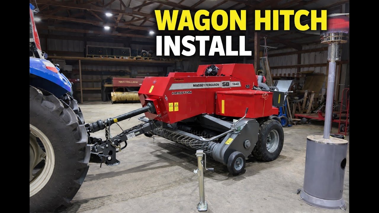 Wagon Hitch Install for Massey Ferguson 1840 Small Square Baler