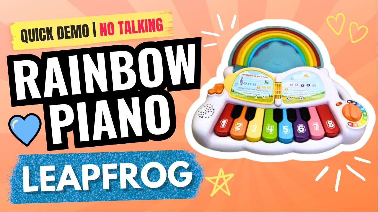 LeapFrog Learn & Groove Rainbow Piano Toy Demo | No Talking | Simple Review