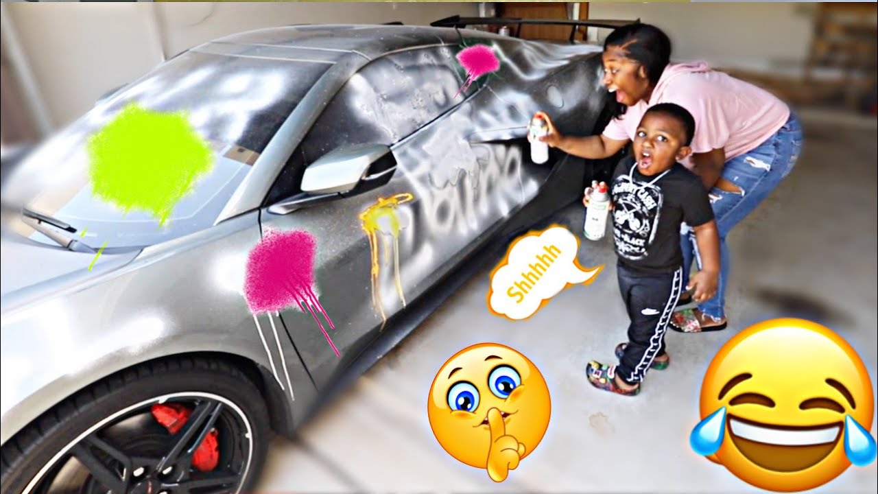 WE SPRAY PAINTED DAD'S BRAND NEW CAR (BAD IDEA) | THE EMPIRE FAMILY
