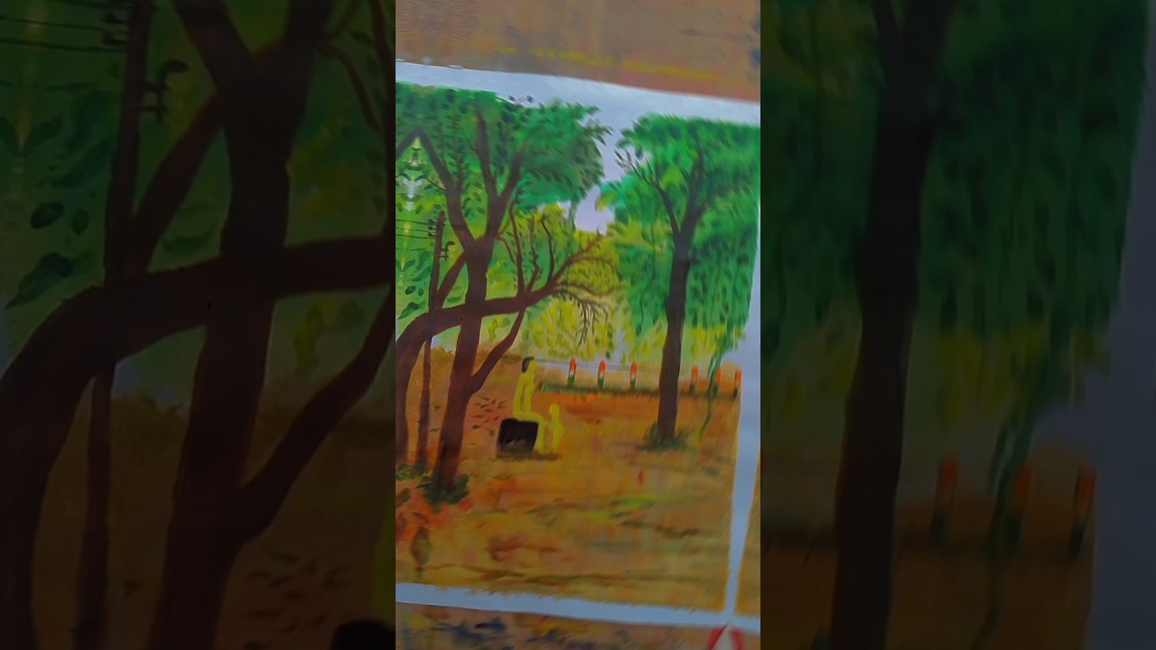 Realistic scenery Making | Portrait realistic Painting Making 