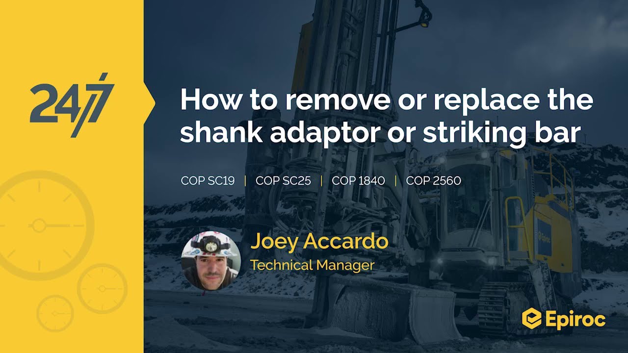 How to remove or replace shank adaptor or striking bar | COP SC19 | COP SC25 | COP 1840 | COP 2560