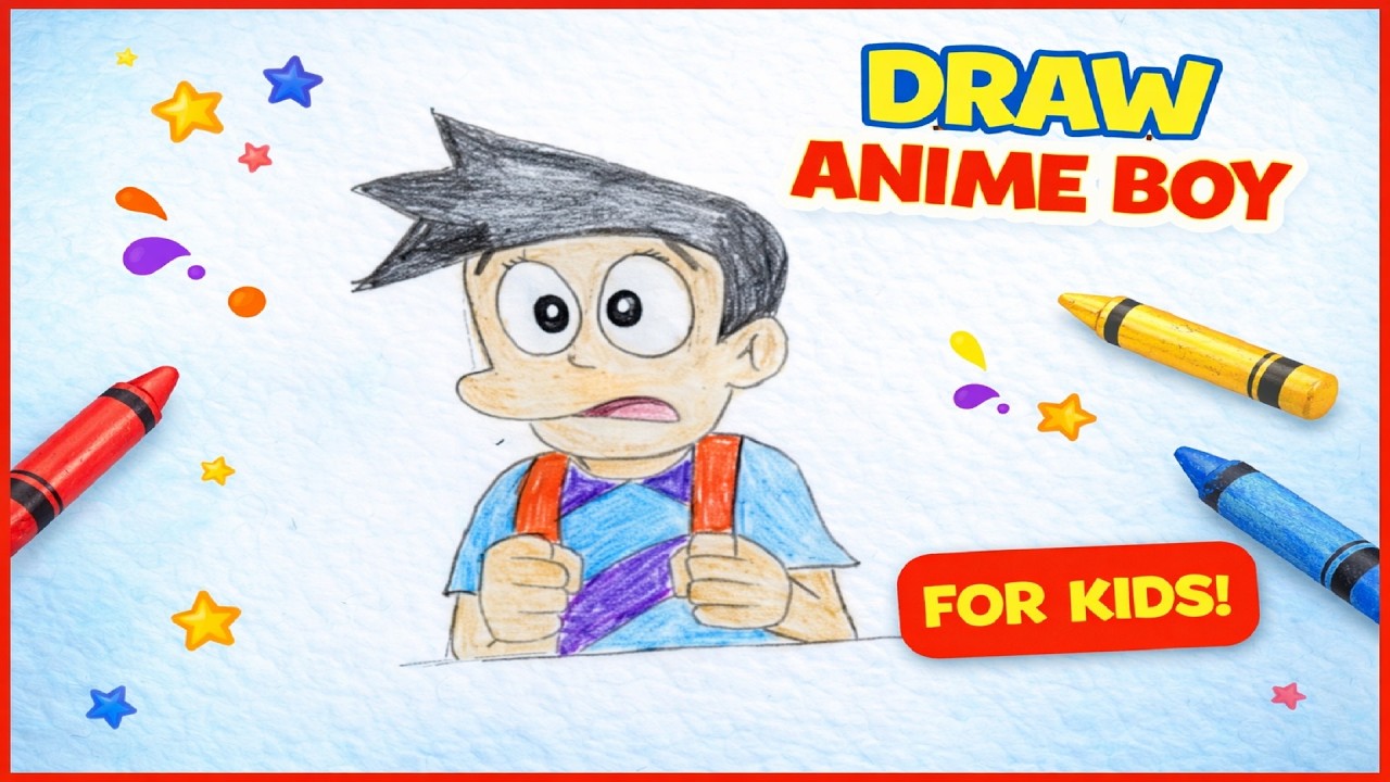 How to Draw Suneo Honekawa from Doraemon | Easy Step by Step Drawing for Kids