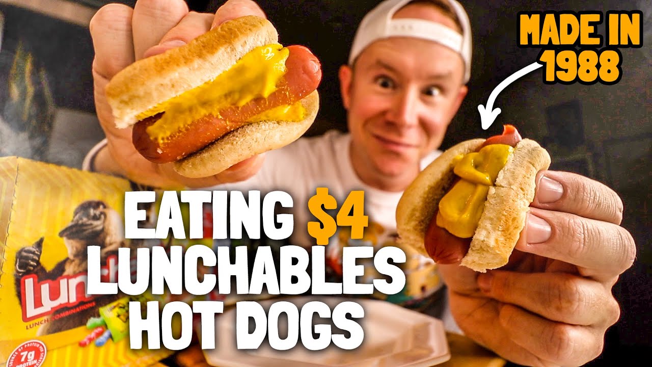 Eating the Lunchables with two mini hot dogs. 🌭🌭