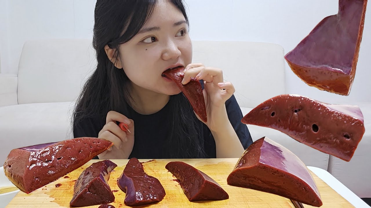 다이어트 중 치팅13 | 드디어 해본 생간 먹방 ASMR / 소 간