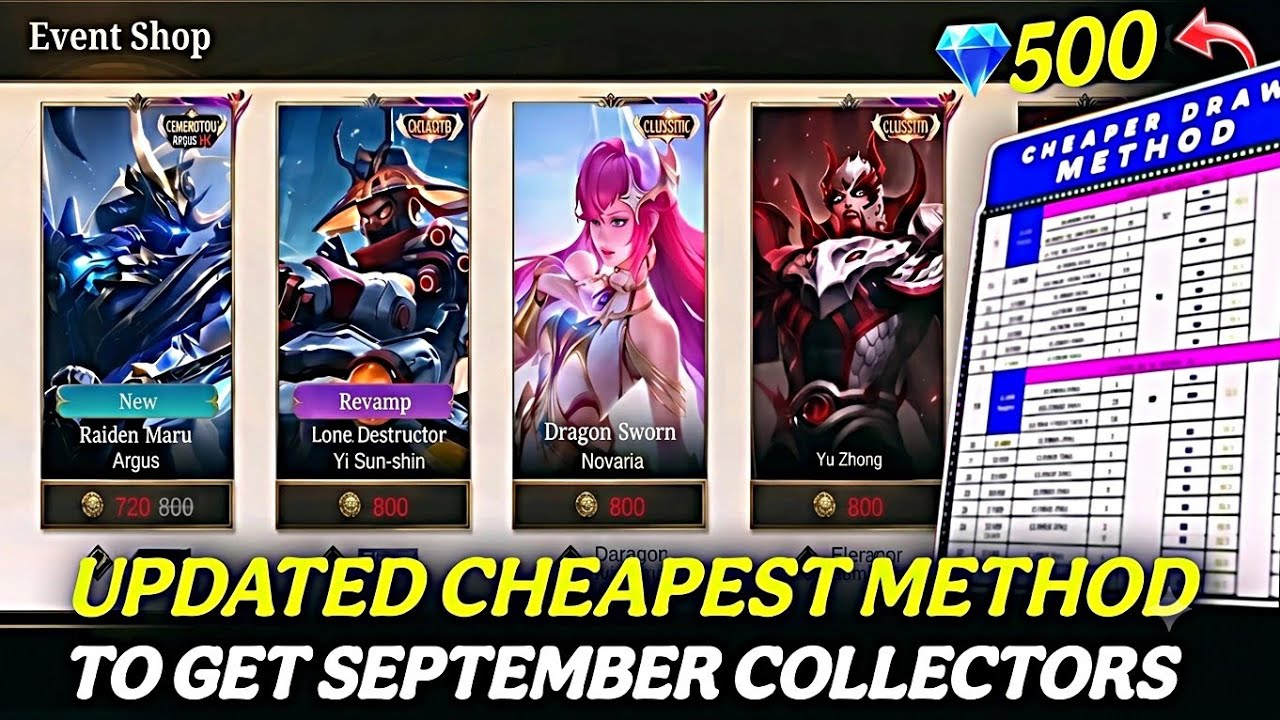 UPDATED Cheapest Method to Get September Collector Skin | Argus Collector Titans Skin Guide MLBB