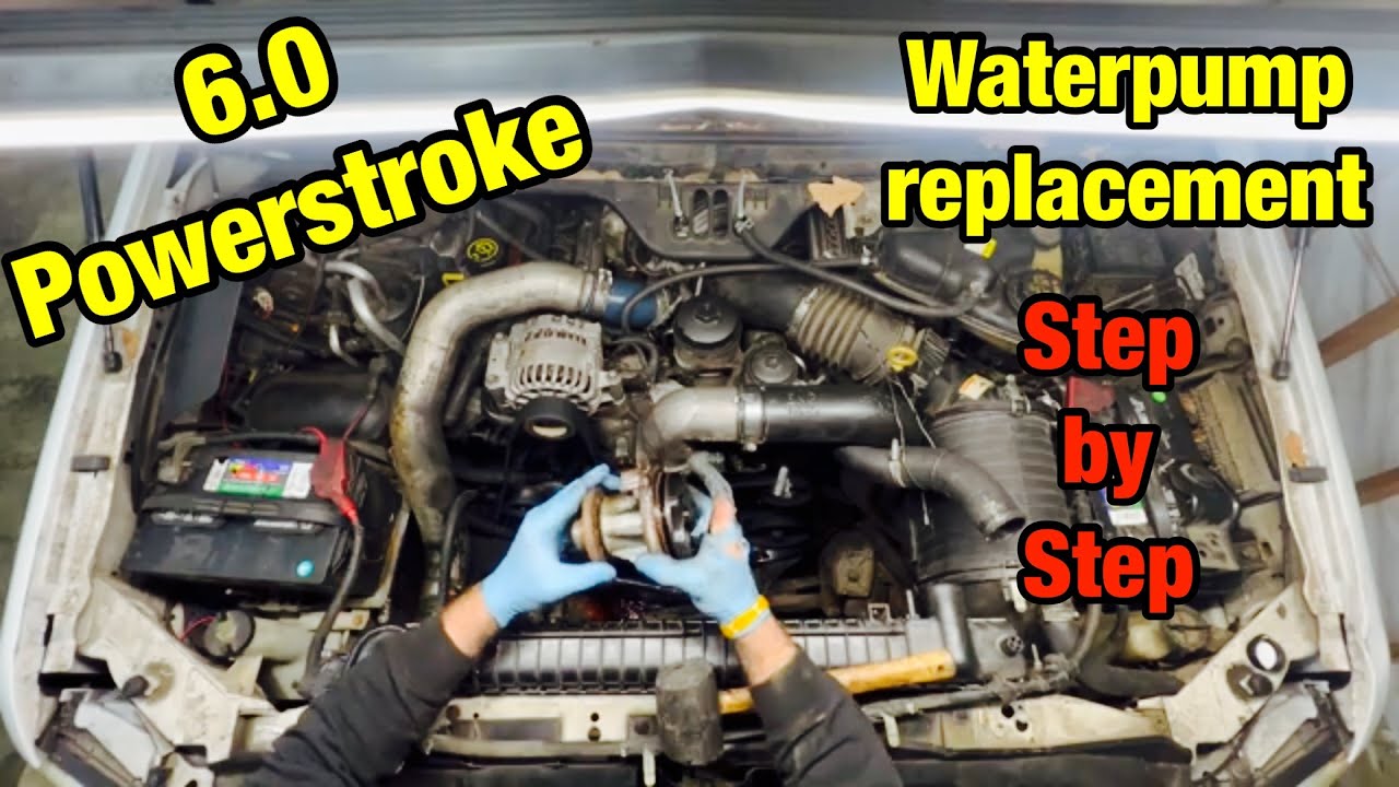 6.0 Замена водяного насоса Powerstroke