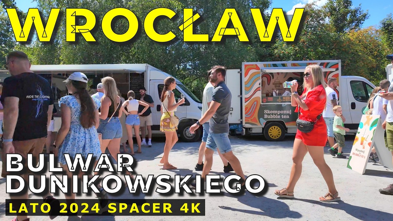 Wroclaw Poland: Summer Festive Atmosphere At The River - 4k Wroclaw 2024 Walking Tour