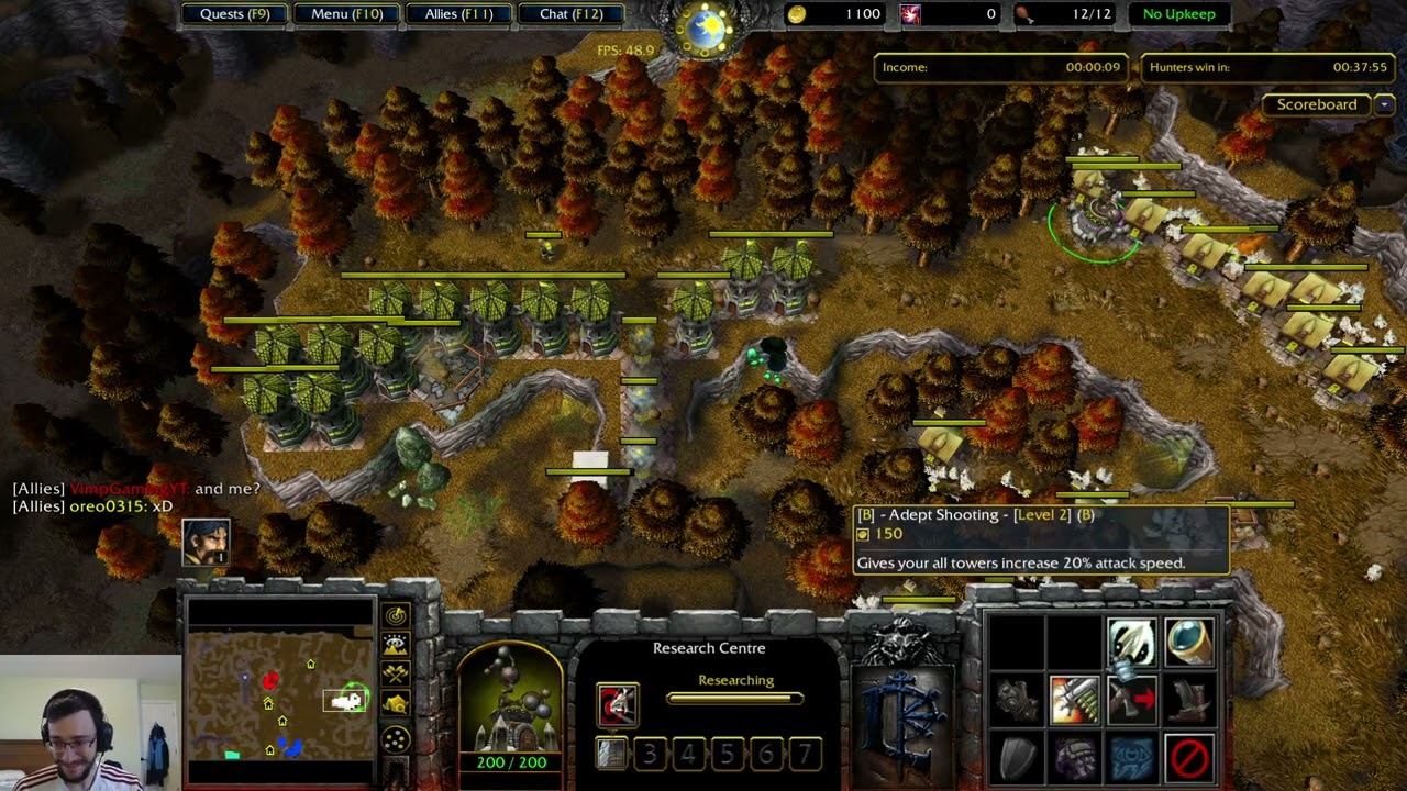 Warcraft 3 Reforged: Классическое противостояние фермеров и охотников в конце года! с Vimp
