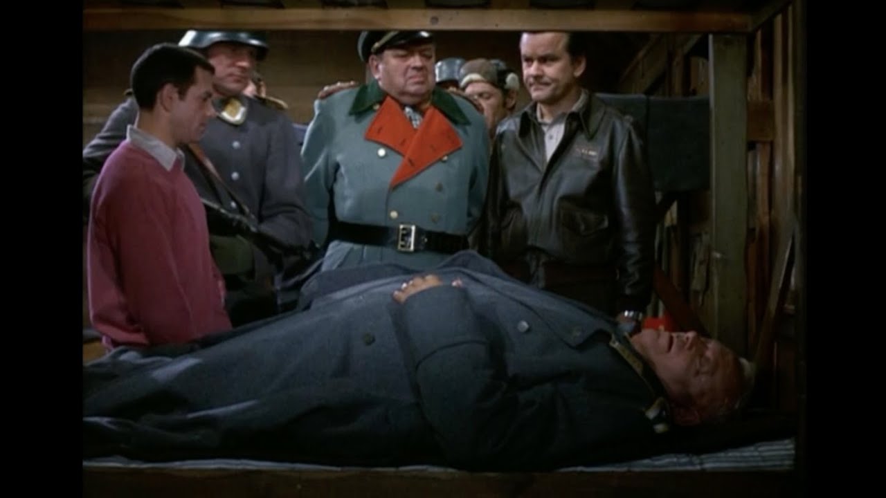 General Burkhalter Catches Schultz Goofing Off - Hogan's Heroes - 1970