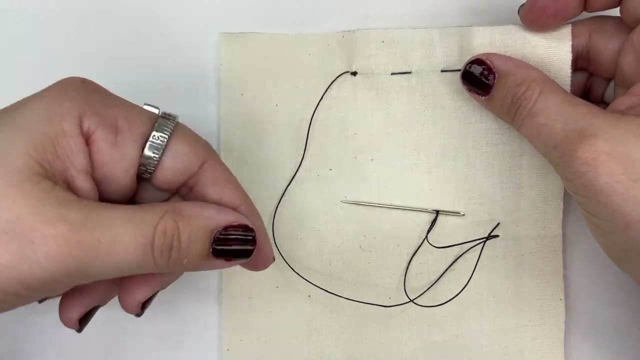 How to tie a knot to finish hand sewing