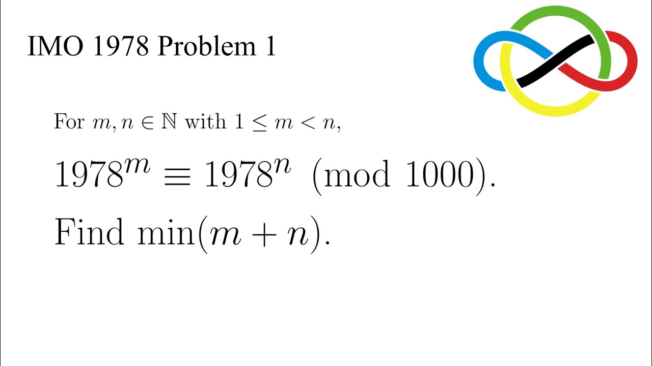 International Mathematical Olympiad 1978 Problem 1