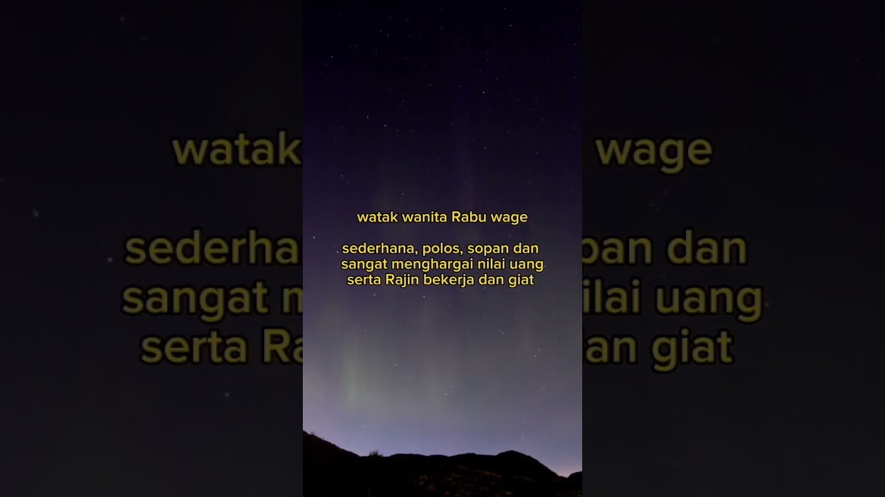 watak wanita rabu wage #shorts #shortvideo #wetonlahir #weton