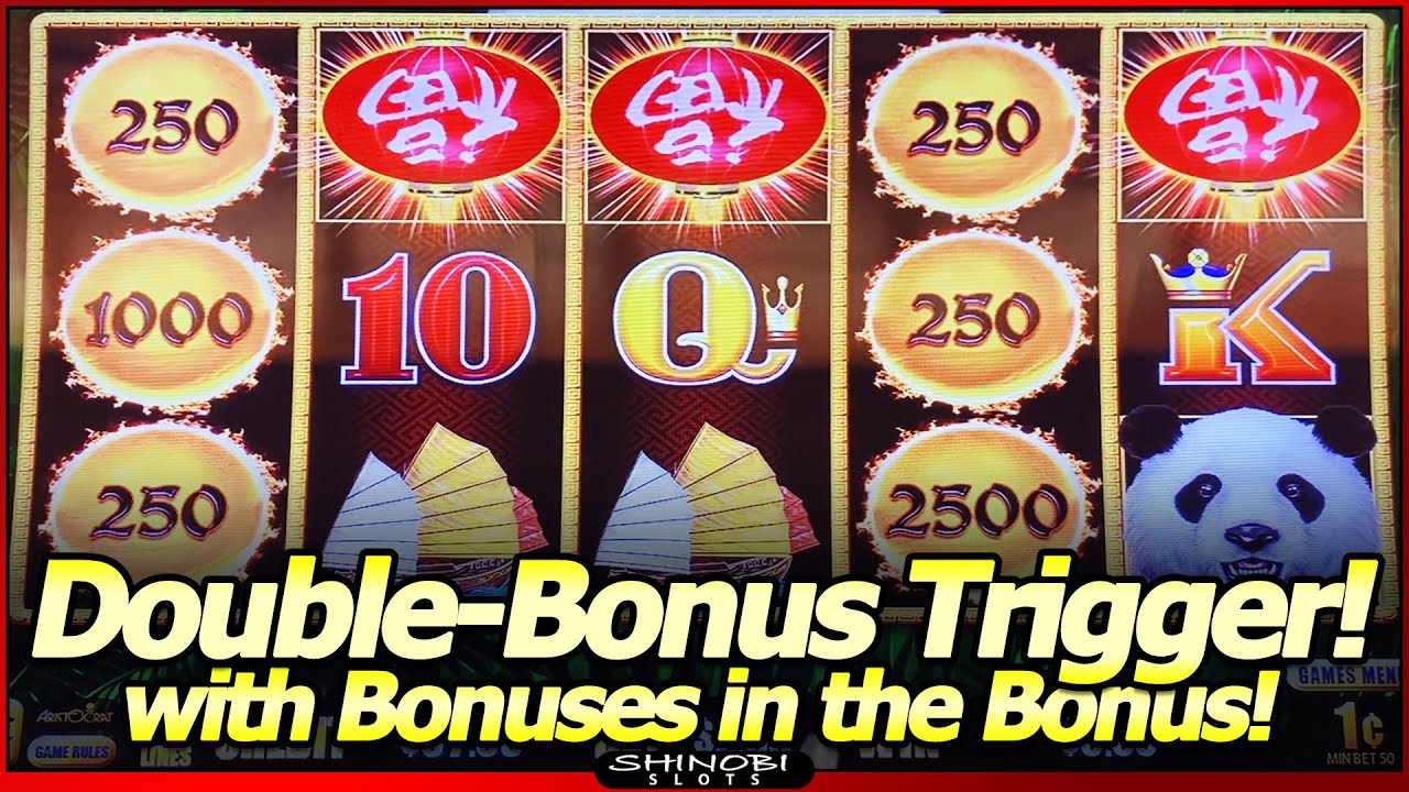 Panda Magic Dragon Link Slot Machine - Rare Double Bonus Trigger and Bonus in the Bonus, Big Win!