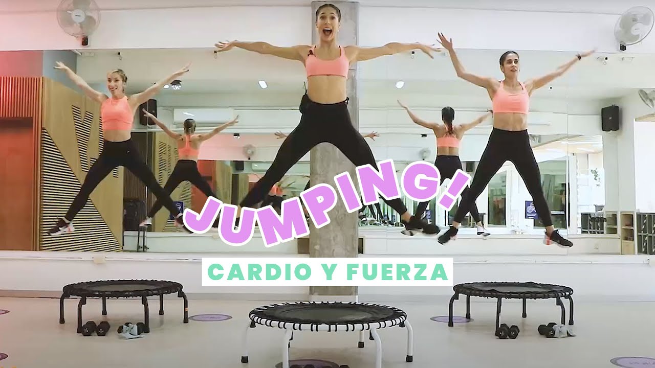 Clase de Jumping en Trampolín con FIT 7/8 I Divertida rutina en mini trampolín de cardio y fuerza