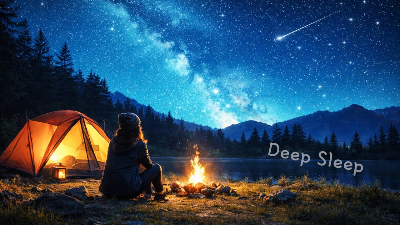 Stargazing by the Campfire | Relaxing Sleep Ambience