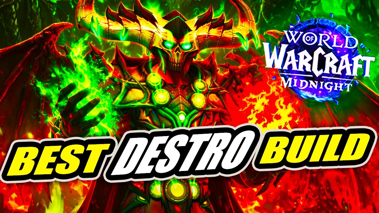BEST DESTRUCTION WARLOCK BUILD + BURST ROTATION+MACROS+BIS STATS Midnight 12.0 World of Warcraft PvP