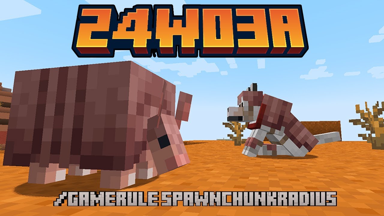 Huge Armadillo Changes & Spawn Chunk Revamp | Minecraft Snapshot 24w03a