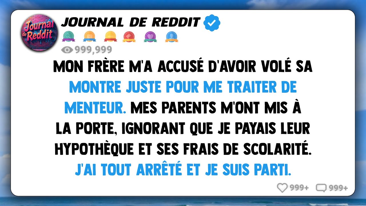 Mon frère m'a accusé d'avoir volé une montre à 12 000 dollars - mon père m'a mis à la porte, alors..