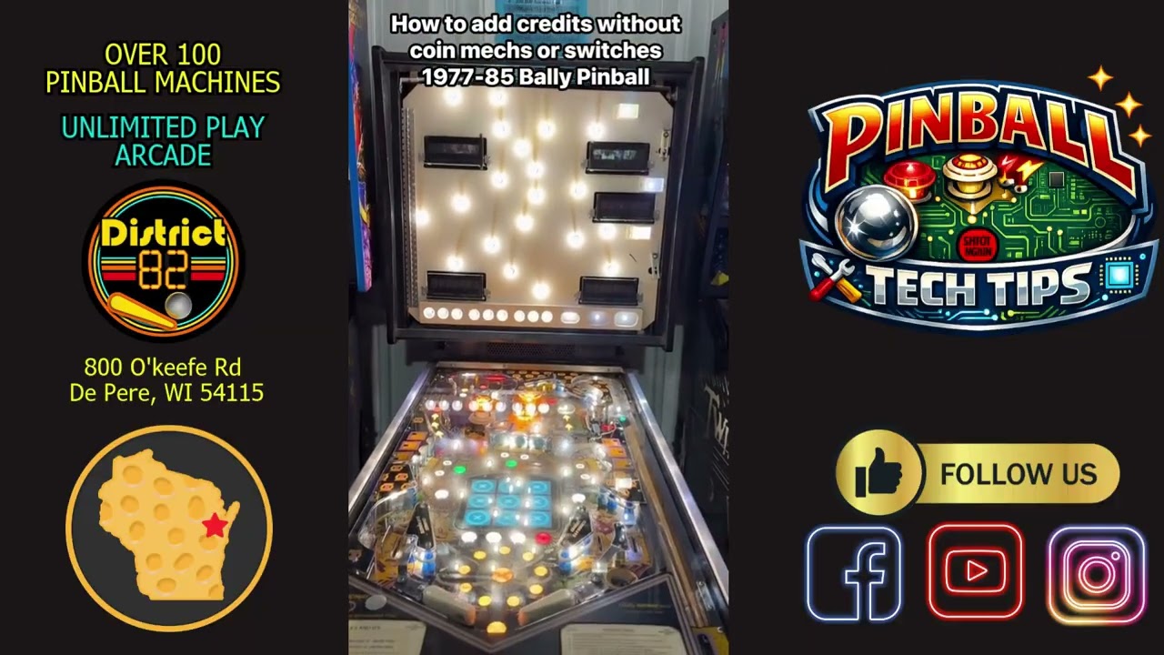 Add Credits Without Coin Mechs – 1977–1985 Bally Pinball Free Play Hack | Pinball Repair Tech Tips