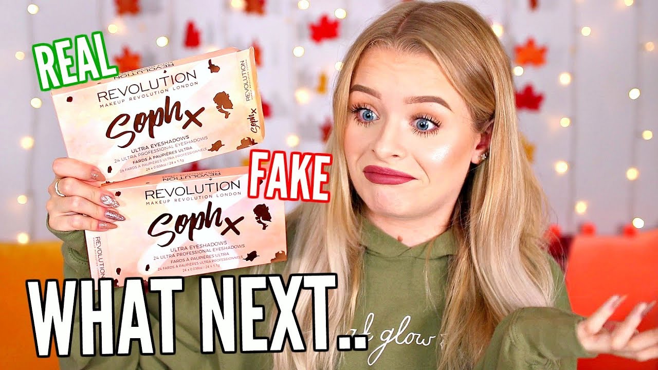 FAKE VS REAL- MY OWN PALETTES HAVE FAKES ON WISH?! I ORDERED ONE.. WHAT NEXT 😂| sophdoesnails