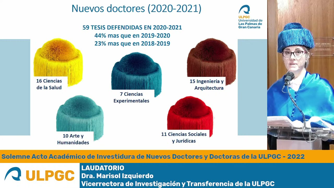 Solemne Acto Académico de Investidura de Nuevos Doctores y Doctoras de la ULPGC - 2022