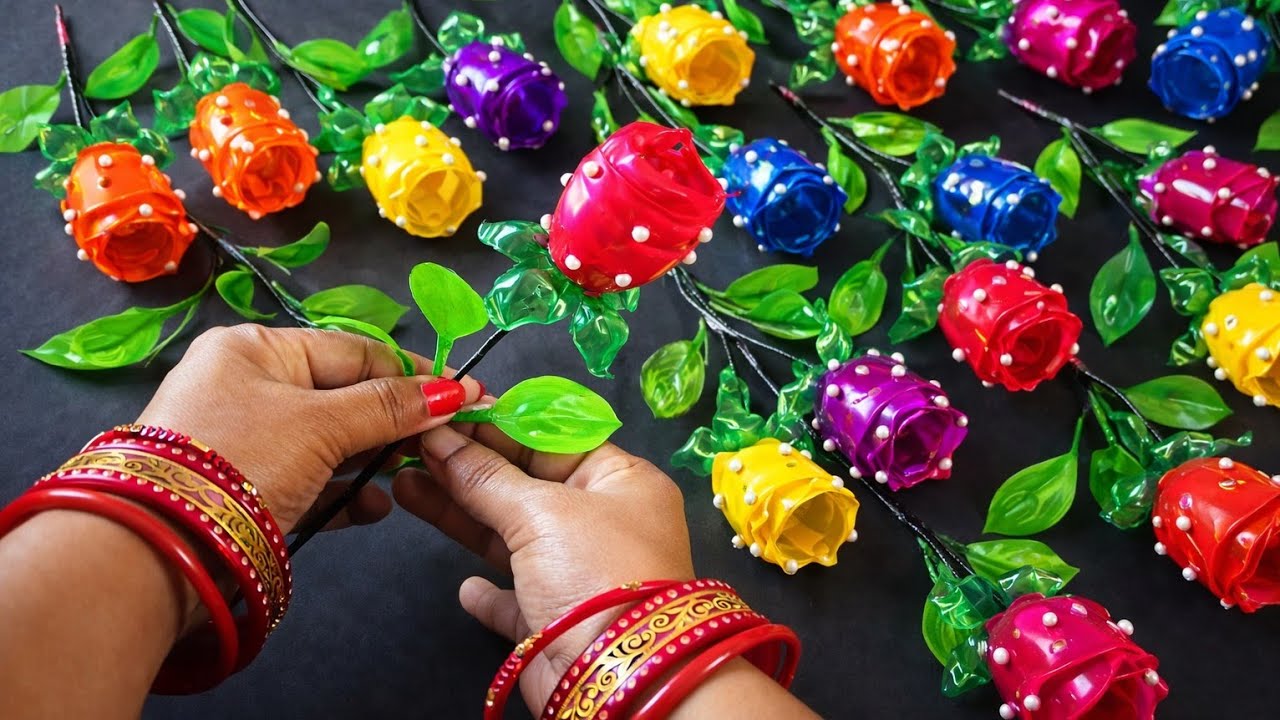 Superb Amazing Handmade Plastic Bottle Flower Making Idea For Home Decor | Plastic Bottle Craft Idea