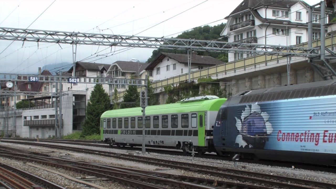 Bahnverkehr in Spiez am 19./20.7.12 