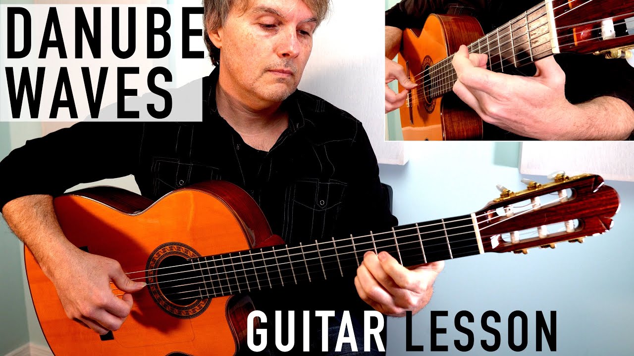 Waves of the Danube - Acoustic Fingerstyle Guitar Lesson + TAB